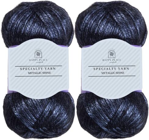 2PK Metallic Shine Yarn, Bulky, Wool Yarn, Silky Soft, Sparkly Yarn for Knitting and Crochet, Total 200g | 460m (Copper) in Kuwait