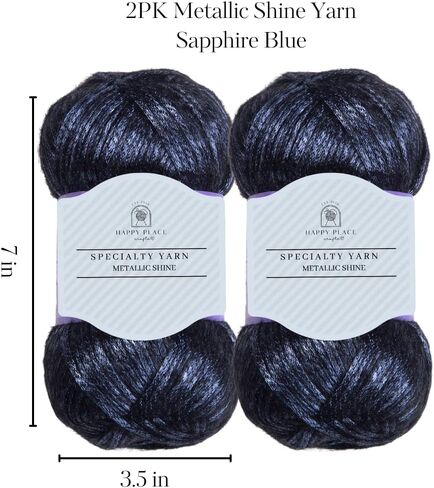 2PK Metallic Shine Yarn, Bulky, Wool Yarn, Silky Soft, Sparkly Yarn for Knitting and Crochet, Total 200g | 460m (Copper) in Kuwait