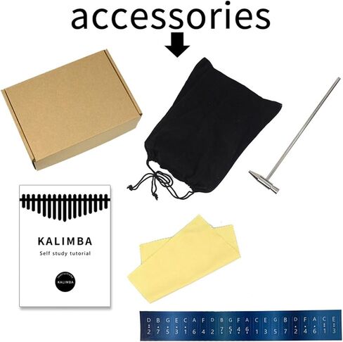 Kalimba للمبتدئين Pine Thumb Piano 17-tone Piano Kalimba Musical Musical Vinger Piano (Style 31) in Kuwait