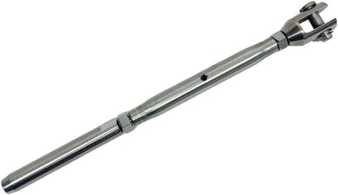 Prolinemax Marine Stainless Steel 1/4" Thread Fork & Hand Swage Stud Turnbuckle 1/8" Cable in Saudi Arabia