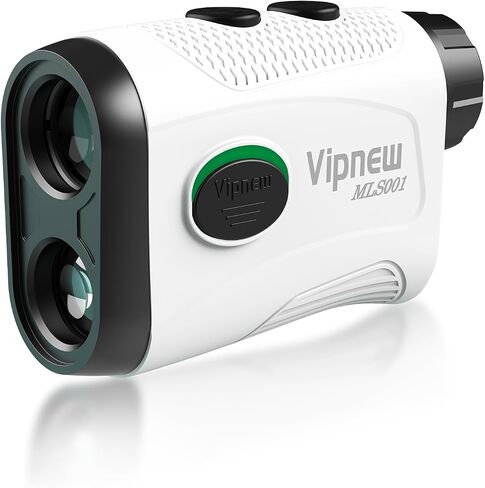 Vipnew Golf Rangefinder with Slope Switch&Magnetic Strip&Flag Locking Vibraition|7X Magnification|1200Yards Range|800mAh Portable Battery|for Distance&Speed&Continue Scan Measurement|Compact|White in Saudi Arabia