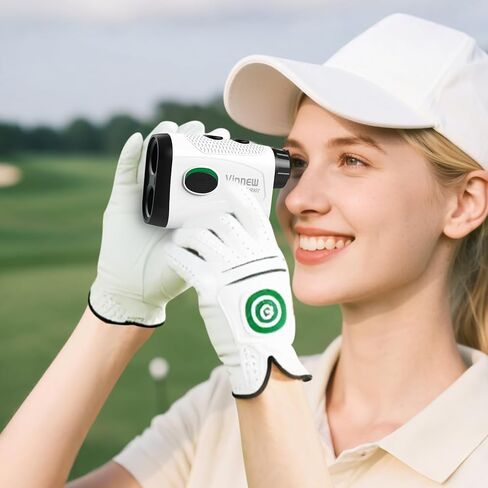 Vipnew Golf Rangefinder with Slope Switch&Magnetic Strip&Flag Locking Vibraition|7X Magnification|1200Yards Range|800mAh Portable Battery|for Distance&Speed&Continue Scan Measurement|Compact|White in Saudi Arabia