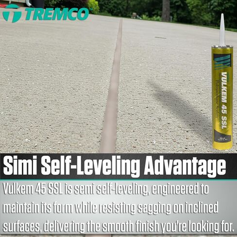 Tremco Vulkem 45 SSL ، 30 OZ ، Gray ، Case 12 with AWF Pro Gloves ، Semi Self -Selfing Polyurethane Inside Sealant in Saudi Arabia