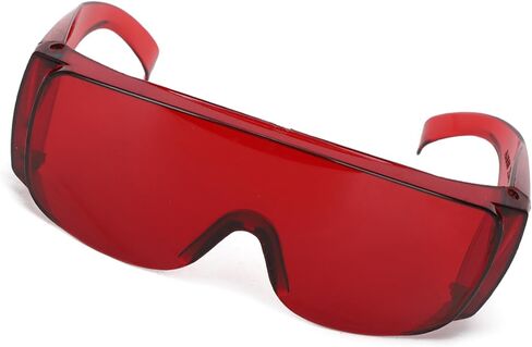 Dioche Protective goggles with 405, 1064nm Wavelength Filter Red Blue Light, two Colors Case, for Engraving Operation, Independent Glasses Case (Red) in Saudi Arabia