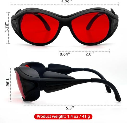 Wrap-Around Laser Safety Glasses, UV Protection, for Tanning, Laser Hair Remova in Saudi Arabia