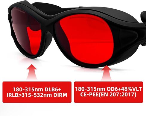 Wrap-Around Laser Safety Glasses, UV Protection, for Tanning, Laser Hair Remova in Saudi Arabia