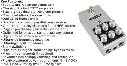 Demonfx CALL76 Compact FET Bass Compressor Fast US Ship in Kuwait