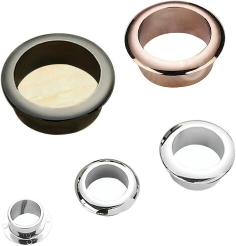 Desk Grommet,Cable Grommet Cable Grommet， 2 pcs Zinc Alloy Round Cover Table Cable Outlet Grommet Cabinet Vent Hole Decorative Desk Wire Holder Furniture Hardware(Bronze,35mm) in Kuwait