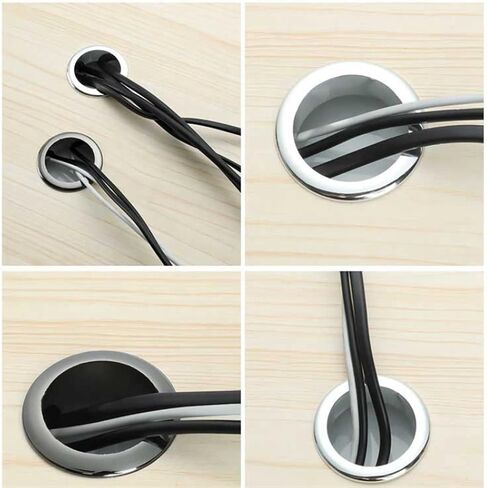 Desk Grommet,Cable Grommet Cable Grommet， 2 pcs Zinc Alloy Round Cover Table Cable Outlet Grommet Cabinet Vent Hole Decorative Desk Wire Holder Furniture Hardware(Bronze,35mm) in Kuwait
