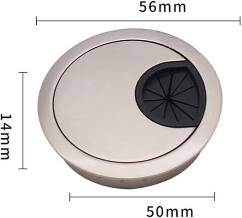Desk Grommet,Cable Grommet Cable Grommet， 10PCS Computer Desk Cable Hole Cover 50mm 60mm 80mm Desk Metal Grommet Table Cable Tidy Wire Hole Cover Home Hardware Parts(Black,53MM) in Saudi Arabia