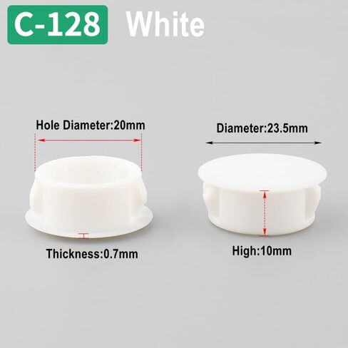 Desk Grommet,Cable Grommet Cable Grommet， 50PCS White Furniture Hole Cover Plastic Decorative Hole Desktop Cable Grommet Black Snap Cap Round(Black,16mm) in Kuwait