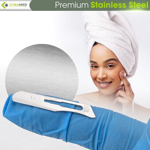 Dermaplaning Replaceable Blades No.10R – Box of 100, High-Quality Stainless Steel for Precise Exfoliation and Smooth Skin, Professional-Grade Blades for Facial Hair Removal and Skincare Treatments in Saudi Arabia