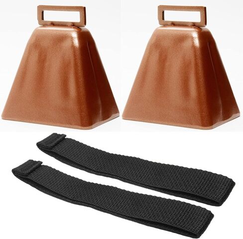 Bevin Bells Long Distance Cow Bells 10LD (النحاس والنحاس) | أجراس عيد الميلاد | مصنوع من الصلب | صانعي الضوضاء الصاخبة | ث/حزام أبيض حول المقبض | أسهل في الاحتفاظ | صنع في CT ، الولايات المتحدة الأمريكية in Kuwait