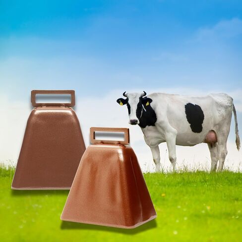 Bevin Bells Long Distance Cow Bells 10LD (النحاس والنحاس) | أجراس عيد الميلاد | مصنوع من الصلب | صانعي الضوضاء الصاخبة | ث/حزام أبيض حول المقبض | أسهل في الاحتفاظ | صنع في CT ، الولايات المتحدة الأمريكية in Kuwait