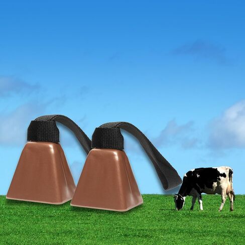 Bevin Bells Long Distance Cow Bells 10LD (النحاس والنحاس) | أجراس عيد الميلاد | مصنوع من الصلب | صانعي الضوضاء الصاخبة | ث/حزام أبيض حول المقبض | أسهل في الاحتفاظ | صنع في CT ، الولايات المتحدة الأمريكية in Kuwait