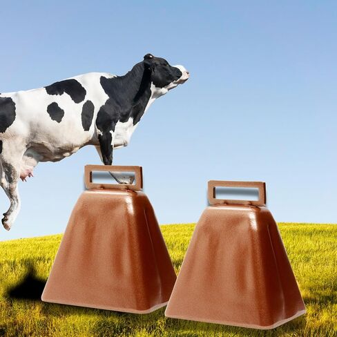 Bevin Bells Long Distance Cow Bells 10LD (النحاس والنحاس) | أجراس عيد الميلاد | مصنوع من الصلب | صانعي الضوضاء الصاخبة | ث/حزام أبيض حول المقبض | أسهل في الاحتفاظ | صنع في CT ، الولايات المتحدة الأمريكية in Kuwait