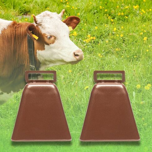 Bevin Bells Long Distance Cow Bells 10LD (النحاس والنحاس) | أجراس عيد الميلاد | مصنوع من الصلب | صانعي الضوضاء الصاخبة | ث/حزام أبيض حول المقبض | أسهل في الاحتفاظ | صنع في CT ، الولايات المتحدة الأمريكية in Kuwait
