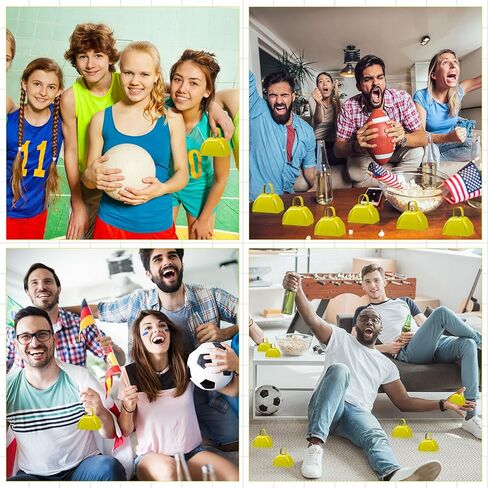 6 Pcs 3 Inch Metal Cowbells Noise Maker Hand Percussion Cow Bells with Handles for Sporting Events Cheering Noisemakers Weddings Team Spirit Sports Party Favors (Blue) in Saudi Arabia