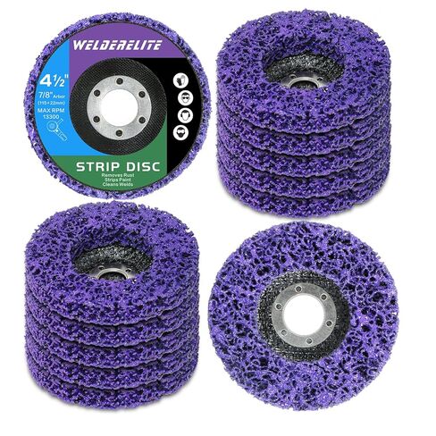 Paint Stripping Discs 12-Pack, 4-1/2" Purple Strip Disc Wheel for Angle Grinder, Ideal for Paint, Rust, and Grime Removal, Metal and Wood Stripping in Kuwait