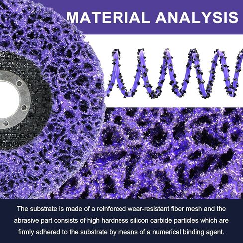 Paint Stripping Discs 12-Pack, 4-1/2" Purple Strip Disc Wheel for Angle Grinder, Ideal for Paint, Rust, and Grime Removal, Metal and Wood Stripping in Kuwait