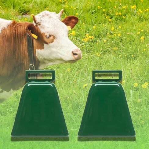 Bevin Bells Long Distance Cow Bells 10LD (النحاس والنحاس) | أجراس عيد الميلاد | مصنوع من الصلب | صانعي الضوضاء الصاخبة | ث/حزام أبيض حول المقبض | أسهل في الاحتفاظ | صنع في CT ، الولايات المتحدة الأمريكية in Kuwait