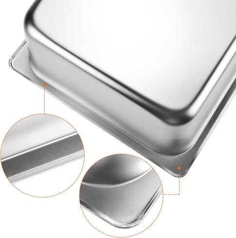 QWORK Full Size Steam Table Pans, 6 Pack 6-Inch Depth Stainless Steel Pan, Catering Tray, Hotel Restaurant Pans in Saudi Arabia