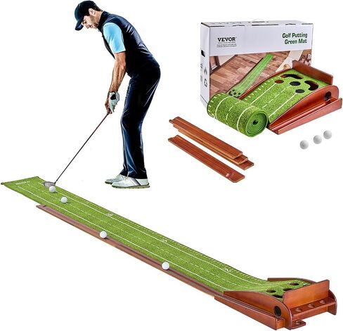 VEVOR Golf Putting Mat, Putting Green Indoor, Putting Matt for Indoors, Sports Spin n Putt Golf Game, Perfect Practice Putting Mat, Golf Putting Mats Practice Auto-Ball Return in Saudi Arabia