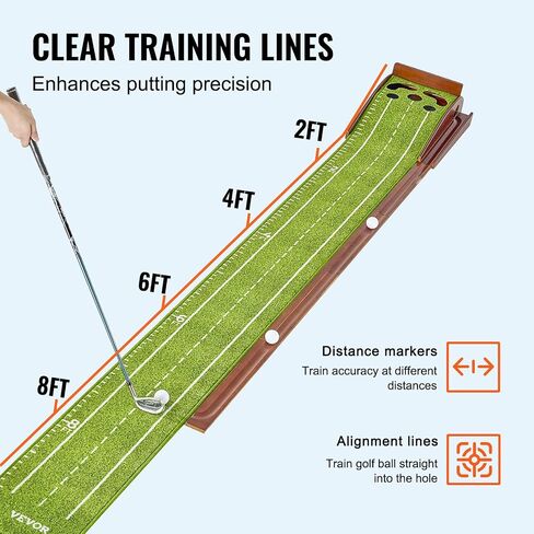 VEVOR Golf Putting Mat, Putting Green Indoor, Putting Matt for Indoors, Sports Spin n Putt Golf Game, Perfect Practice Putting Mat, Golf Putting Mats Practice Auto-Ball Return in Saudi Arabia