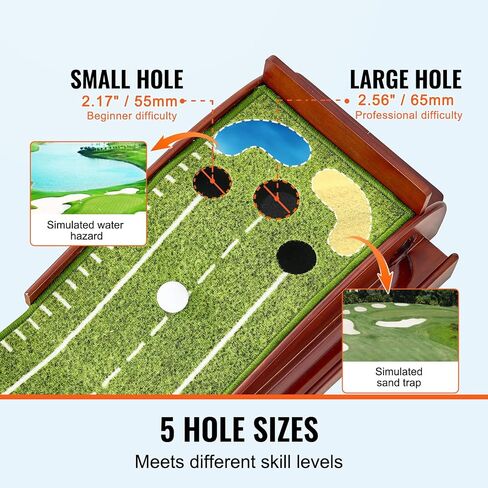 VEVOR Golf Putting Mat, Putting Green Indoor, Putting Matt for Indoors, Sports Spin n Putt Golf Game, Perfect Practice Putting Mat, Golf Putting Mats Practice Auto-Ball Return in Saudi Arabia