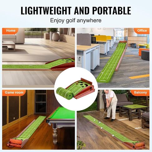 VEVOR Golf Putting Mat, Putting Green Indoor, Putting Matt for Indoors, Sports Spin n Putt Golf Game, Perfect Practice Putting Mat, Golf Putting Mats Practice Auto-Ball Return in Saudi Arabia