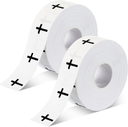 2 Rolls Baseball Hockey Tapes Christian Faith Cross Baseball Grip Bat Tape 15 Yard Lacrosse Softball Bats Sticks Wraps for Soccer Sports Athletic Gift Ice Skate Supplies in Saudi Arabia