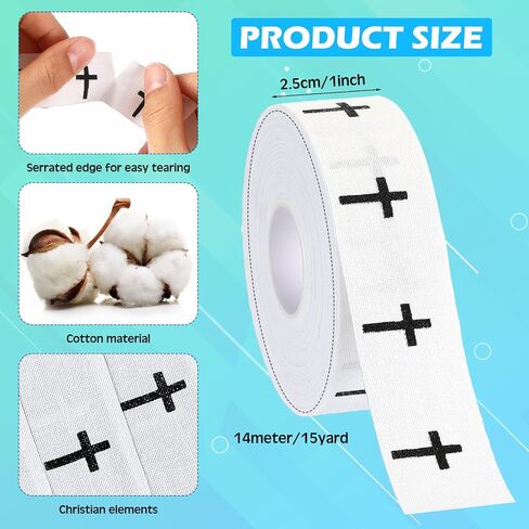 2 Rolls Baseball Hockey Tapes Christian Faith Cross Baseball Grip Bat Tape 15 Yard Lacrosse Softball Bats Sticks Wraps for Soccer Sports Athletic Gift Ice Skate Supplies in Saudi Arabia