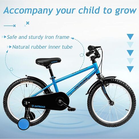 14/16/18 Inch Folding Kids Bike with Training Wheels, Gifts for Boy&Girl Age 3-9 yrs, Toddler Bike with Dual Brakes for Beginners, Multi-Color in Saudi Arabia