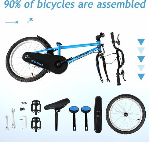 14/16/18 Inch Folding Kids Bike with Training Wheels, Gifts for Boy&Girl Age 3-9 yrs, Toddler Bike with Dual Brakes for Beginners, Multi-Color in Saudi Arabia