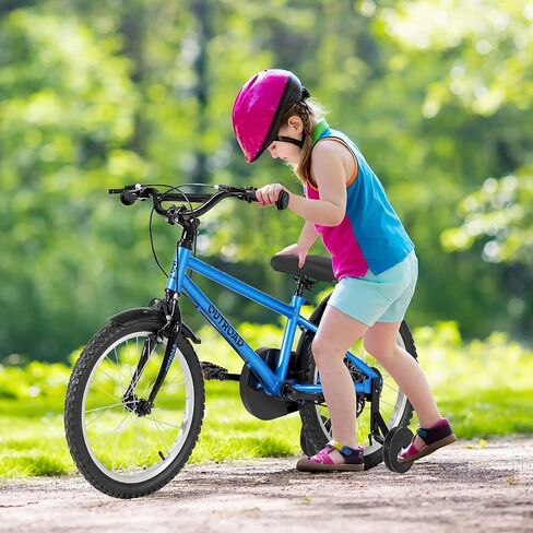 14/16/18 Inch Folding Kids Bike with Training Wheels, Gifts for Boy&Girl Age 3-9 yrs, Toddler Bike with Dual Brakes for Beginners, Multi-Color in Saudi Arabia