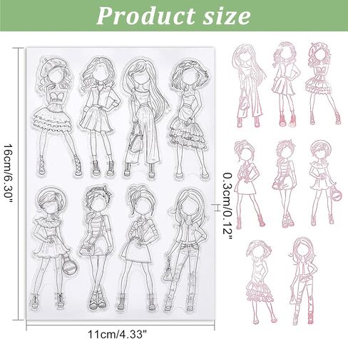 Gloobleland Fashion Woman بدون تعبير ختم ختم سيليكون شفاف لزينة صنع البطاقات و DIY Scrapbooking in Saudi Arabia