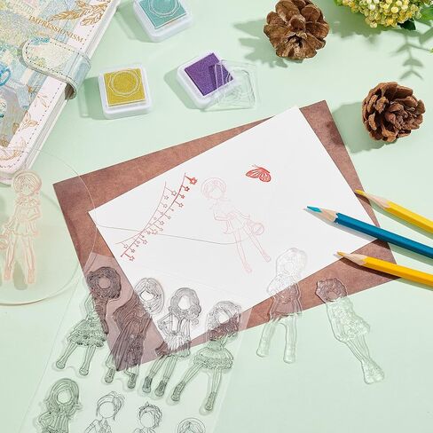 Gloobleland Fashion Woman بدون تعبير ختم ختم سيليكون شفاف لزينة صنع البطاقات و DIY Scrapbooking in Saudi Arabia