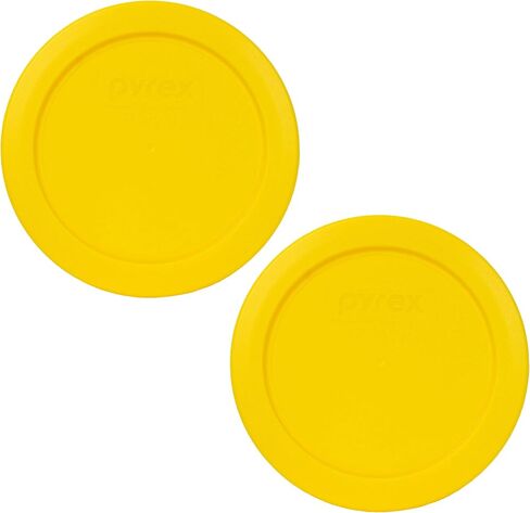 Pyrex 7200-PC 2-Cup Meyer Yellow Food Storage LID (2 pack)-مصنوع في الولايات المتحدة الأمريكية in Saudi Arabia