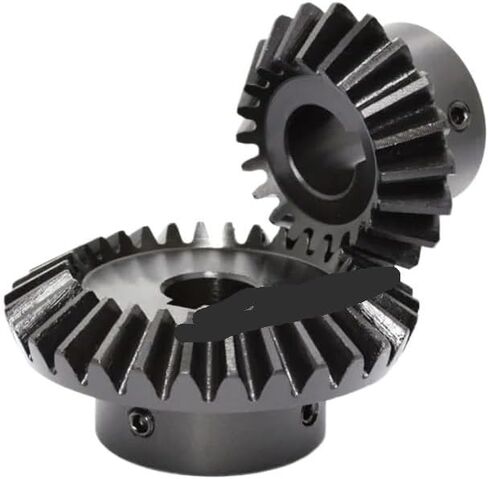 1-2M Steel Gears 1:1.5 Speed Ratio Circular Hole/Keyway Straight Bevel Gear with 20+30 Teeth 90 Degrees Meshing Angle(2M-30T-H20-K6) in Kuwait