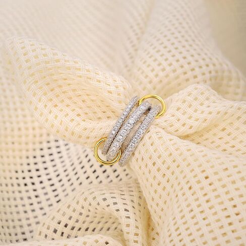 Elegant Gold Stackable Rings for Women - Non Tarnish Tri Color Rings Set, Perfect for Everyday Wear Ring Band, Fashion Jewelry with CZ, Ideal Promise Rings Gift for Her in Kuwait