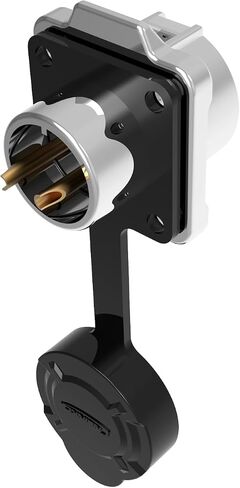 Cnlinko LP12 4-pin metal shell موصل دائري مقاوم للماء M12 لوحة شفة سريعة الاتصال للتطبيقات الصناعية والاستخدام في الهواء الطلق (4 دبوس) in Saudi Arabia