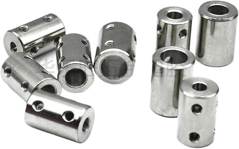 45# Steel Rigid Shaft Coupling CNC Motor Jaw Shaft Coupler 5mm to 8mm Rigid Coupling OD 14x22 Transmission Connector 4/5/6/8/10 1Pcs(4mm to 8mm) in Saudi Arabia