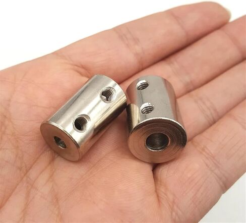 45# Steel Rigid Shaft Coupling CNC Motor Jaw Shaft Coupler 5mm to 8mm Rigid Coupling OD 14x22 Transmission Connector 4/5/6/8/10 1Pcs(4mm to 8mm) in Saudi Arabia
