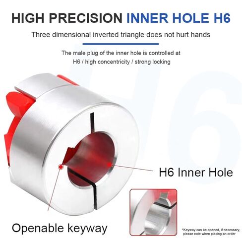 D20L25 العنكبوت مرنة مقرنة المحرك الألومنيوم مرنة الفك اقتران 5x8mm 3mm 4mm 5mm 6mm 6.35mm 7mm 10mm 1pcs (6.35x6.35) in Kuwait