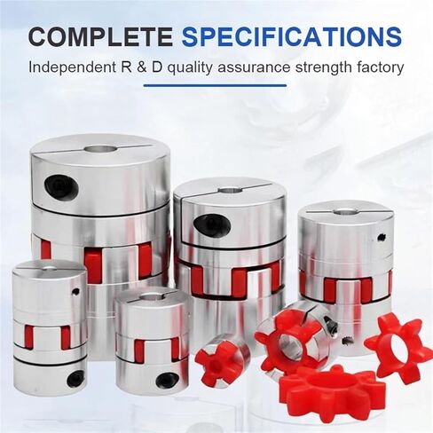 D20L25 العنكبوت مرنة مقرنة المحرك الألومنيوم مرنة الفك اقتران 5x8mm 3mm 4mm 5mm 6mm 6.35mm 7mm 10mm 1pcs (6.35x6.35) in Kuwait