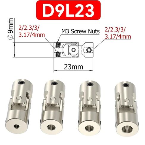 D8L18 D9L23 D14L35 D11L23 D20L52 D16L35 Metal Cardan Universal Coupling Joint Gimbal Couplings 2/2.3/3/3.17/4/5/6/8/10/12mm Boat Car Shaft Coupler Motor Connector 1Pcs(D11L23-3mm-5mm) in Kuwait