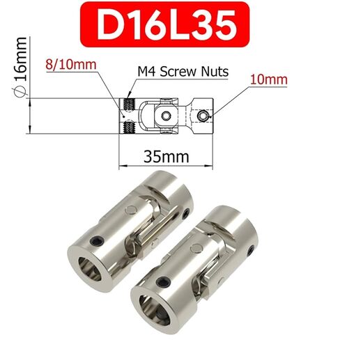D8L18 D9L23 D14L35 D11L23 D20L52 D16L35 Metal Cardan Universal Coupling Joint Gimbal Couplings 2/2.3/3/3.17/4/5/6/8/10/12mm Boat Car Shaft Coupler Motor Connector 1Pcs(D11L23-3mm-5mm) in Kuwait
