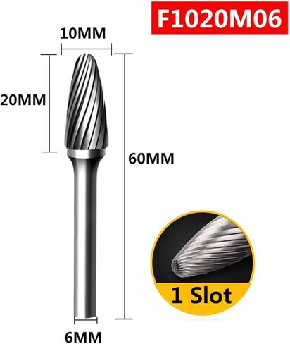 نقاط ملف الدوار لدغ يموت أدوات كاشطة غناء المطحنة الحفر البت المعدني 1pcs (اللون: F0818M06) in Kuwait
