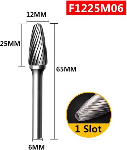 نقاط ملف الدوار لدغ يموت أدوات كاشطة غناء المطحنة الحفر البت المعدني 1pcs (اللون: F0818M06) in Kuwait