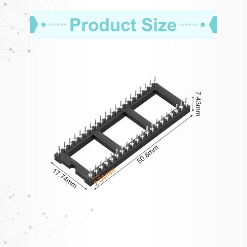 meccanixity 8pcs dip ic ic chip socket adapter 40 round pin ic ic ic it kit 2.54mm/0.1 "pitch for breadboard project ، pcb design in Kuwait